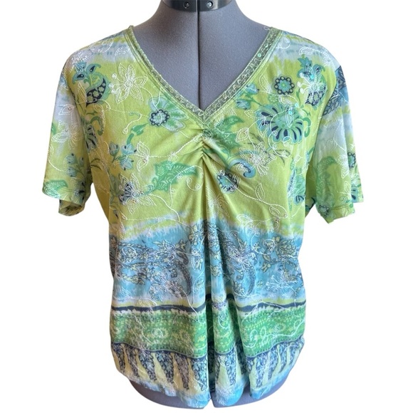 City Girl Tops - City Girl Nancy Bolen Fairycore Boho Floral Top Whimsigoth Cottagecore Blouse